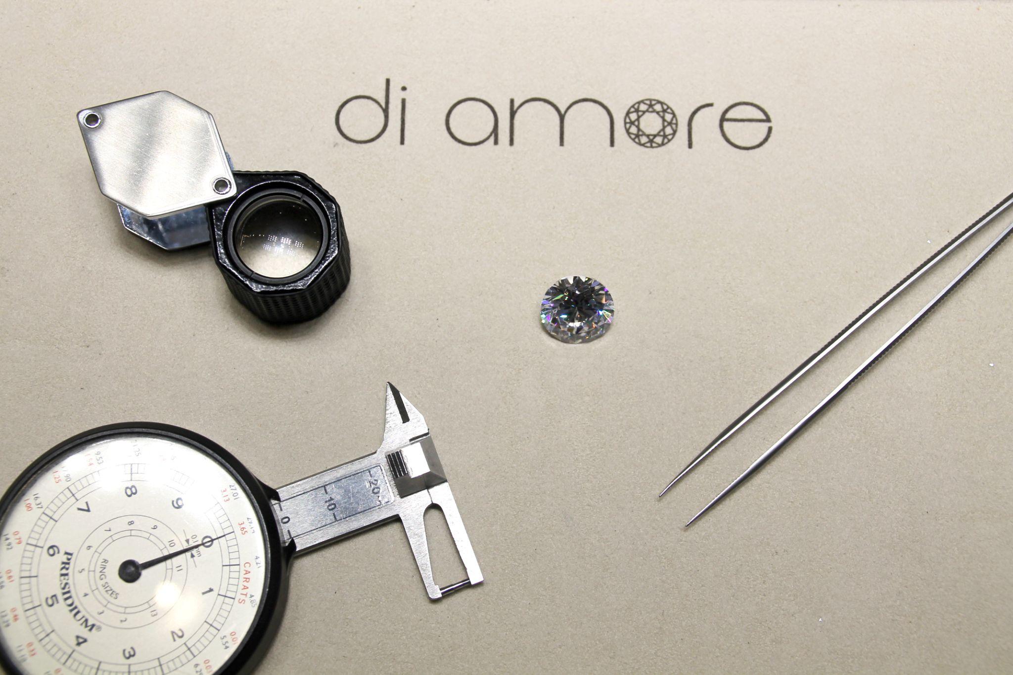 Jeweler's tools including a loupe, caliper, and tw