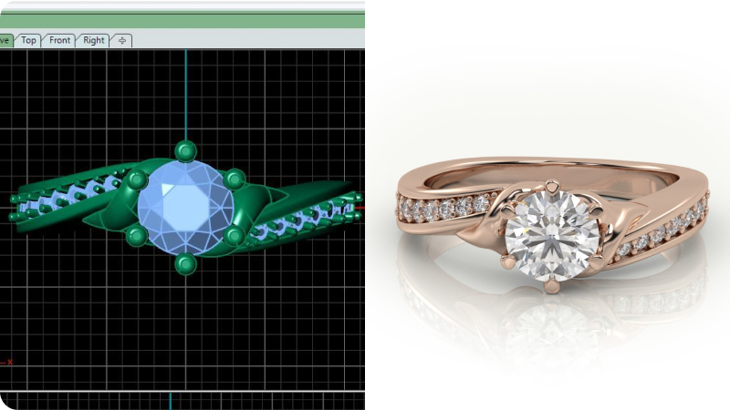 The Key Difference Between 3D Modeling and Rendering in Jewelry Design The Key Difference Between 3D Modeling and Rendering in Jewelry Design