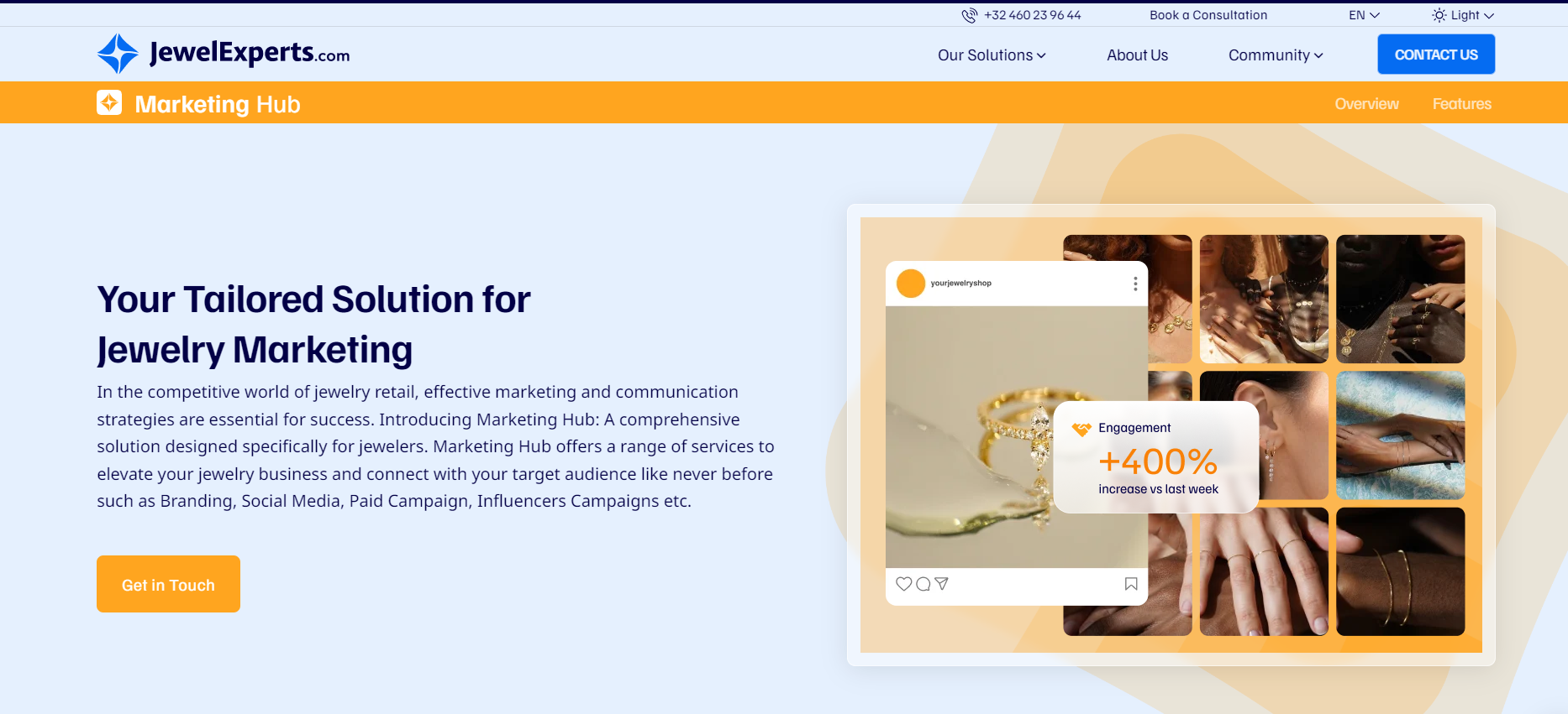 Marketing Hub Landing Page