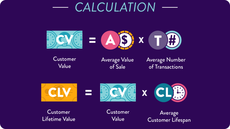 An infographic on Customer Value and Customer Lifetime Value