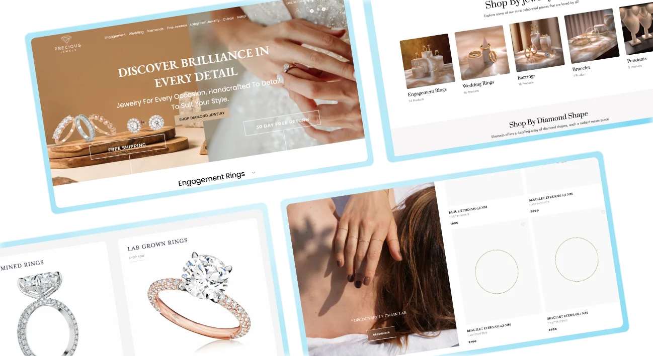 Custom Jewelry E-commerce Websites